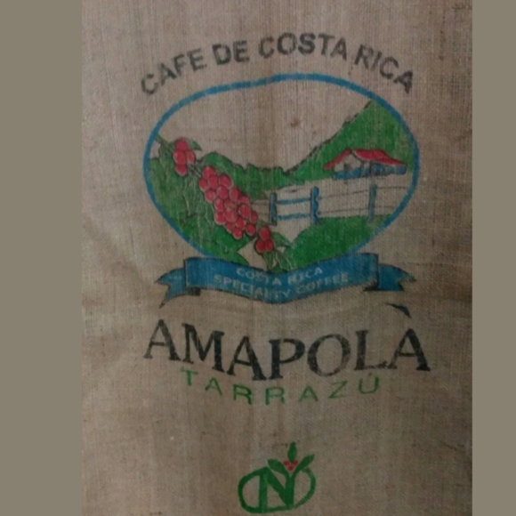 XL Rare AMAPOLA TARRAZU Costa Rica Burlap Bag - Picture 6 of 8